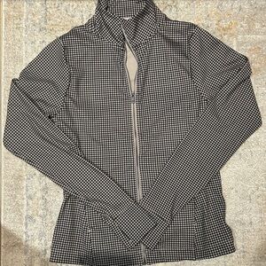 abercrombie & fitch houndstooth zip up